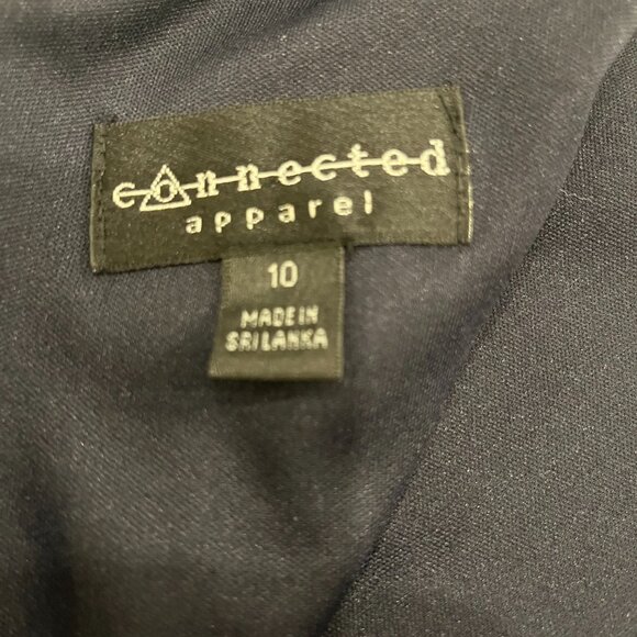 Connected Apparel Maxi Evening Dress Sheath - Women's - Navy Size 10 - Picture 4 of 4